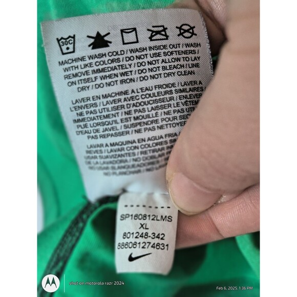 Men’s Nike Pro Green Dri Fit Sleeveless Shirt Fitted XL Basketball - Picture 8 of 8